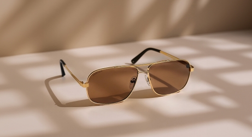 Image 1 of Brown Navigator Sunglasses for Men from Fastrack Available at Fastrack Eyewear