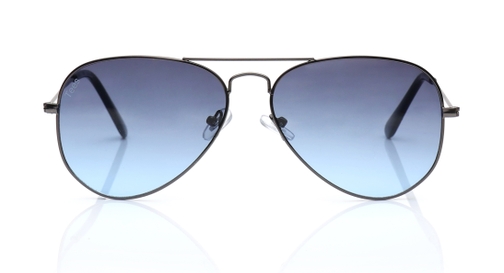 Image 1 of Blue Aviator Sunglasses for Men and Women from Tees By Fastrack Available at Fastrack Eyewear