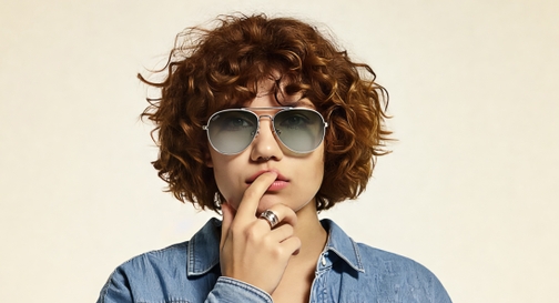 Image 9 of Green Aviator Sunglasses for Men and Women from Tees By Fastrack Available at Fastrack Eyewear