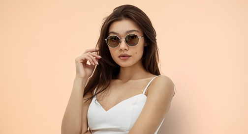 Image 9 of Green Round Sunglasses for Men and Women from Tees By Fastrack Available at Fastrack Eyewear