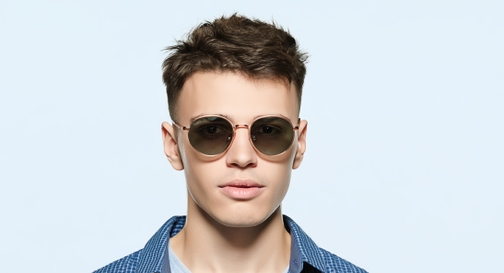 Image 9 of Green Round Sunglasses for Men and Women from Tees By Fastrack Available at Fastrack Eyewear