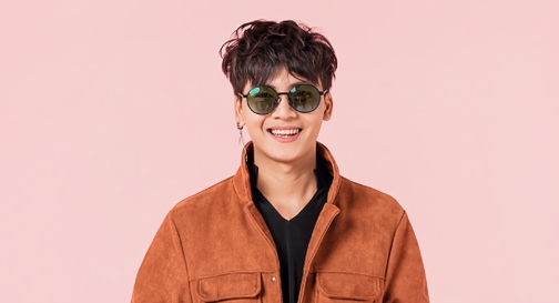 Image 8 of Green Round Sunglasses for Men and Women from Tees By Fastrack Available at Fastrack Eyewear