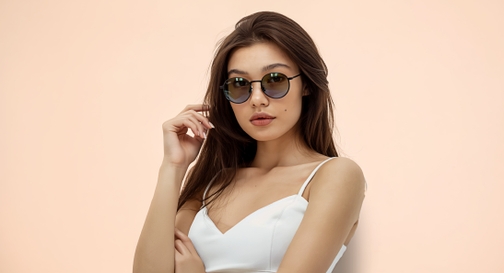 Image 9 of Green Round Sunglasses for Men and Women from Tees By Fastrack Available at Fastrack Eyewear