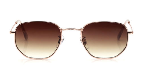 Image 2 of Brown Hexagon Sunglasses for Men and Women from Tees By Fastrack Available at Fastrack Eyewear