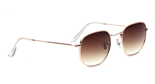 Image 3 of Brown Hexagon Sunglasses for Men and Women from Tees By Fastrack Available at Fastrack Eyewear