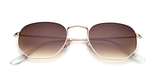 Image 7 of Brown Hexagon Sunglasses for Men and Women from Tees By Fastrack Available at Fastrack Eyewear