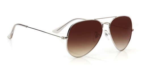 Image 3 of Brown Aviator Sunglasses for Men and Women from Tees By Fastrack Available at Fastrack Eyewear