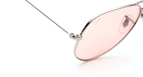 Image 6 of Pink Aviator Sunglasses for Men and Women from Tees By Fastrack Available at Fastrack Eyewear