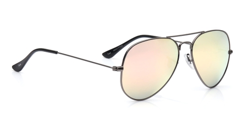 Image 2 of Pink Aviator Sunglasses for Men and Women from Tees By Fastrack Available at Fastrack Eyewear