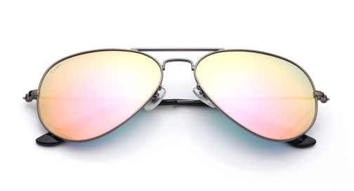 Image 6 of Pink Aviator Sunglasses for Men and Women from Tees By Fastrack Available at Fastrack Eyewear