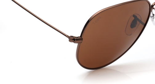 Image 6 of Brown Aviator Sunglasses for Men and Women from Tees By Fastrack Available at Fastrack Eyewear