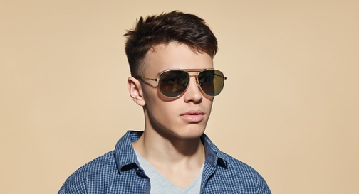 Image 9 of Green Aviator Sunglasses for Men and Women from Tees By Fastrack Available at Fastrack Eyewear