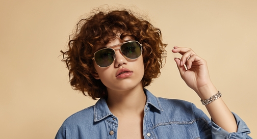 Image 10 of Green Aviator Sunglasses for Men and Women from Tees By Fastrack Available at Fastrack Eyewear