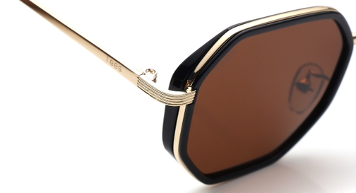 Image 6 of Brown Hexagon Sunglasses for Men and Women from Tees By Fastrack Available at Fastrack Eyewear