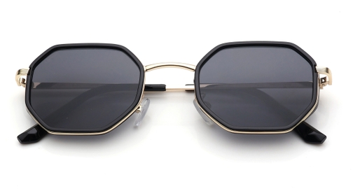 Image 7 of Grey Hexagon Sunglasses for Men and Women from Tees By Fastrack Available at Fastrack Eyewear