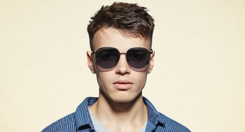 Image 8 of Grey Round Sunglasses for Men and Women from Tees By Fastrack Available at Fastrack Eyewear