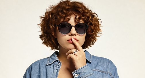 Image 9 of Grey Round Sunglasses for Men and Women from Tees By Fastrack Available at Fastrack Eyewear