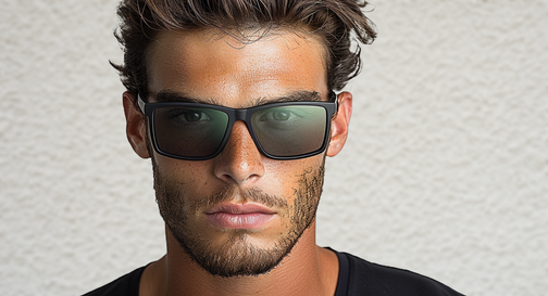 Image 1 of Green Square Sunglasses for Men from Fastrack Available at Fastrack Eyewear