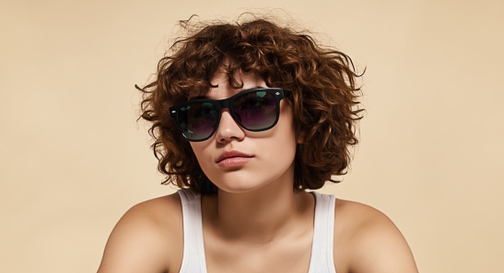 Image 9 of Grey Wayfarer Sunglasses for Men and Women from Tees By Fastrack Available at Fastrack Eyewear