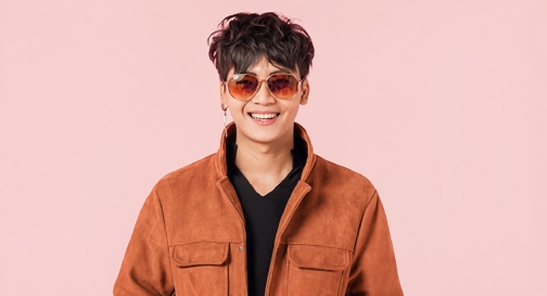 Image 9 of Brown Geometric Sunglasses for Men and Women from Tees By Fastrack Available at Fastrack Eyewear