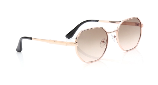 Image 3 of Brown and Pink Geometric Sunglasses for Men and Women from Tees By Fastrack Available at Fastrack Eyewear
