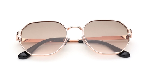 Image 6 of Brown and Pink Geometric Sunglasses for Men and Women from Tees By Fastrack Available at Fastrack Eyewear