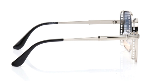 Image 7 of Blue and Pink Geometric Sunglasses for Men and Women from Tees By Fastrack Available at Fastrack Eyewear