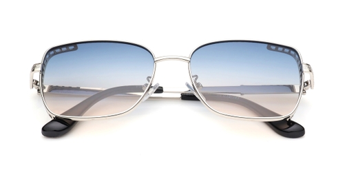 Image 5 of Blue and Pink Geometric Sunglasses for Men and Women from Tees By Fastrack Available at Fastrack Eyewear