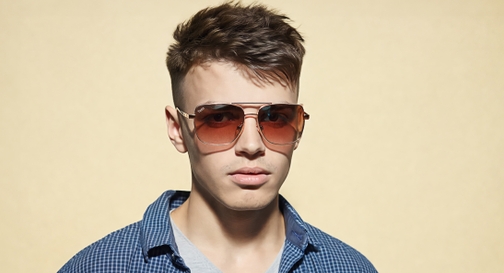 Image 9 of Brown Geometric Sunglasses for Men and Women from Tees By Fastrack Available at Fastrack Eyewear