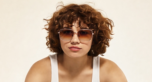 Image 10 of Brown Geometric Sunglasses for Men and Women from Tees By Fastrack Available at Fastrack Eyewear