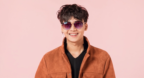 Image 9 of Grey Geometric Sunglasses for Men and Women from Tees By Fastrack Available at Fastrack Eyewear
