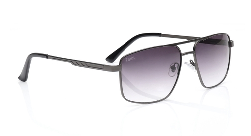 Image 3 of Grey Navigator Sunglasses for Men and Women from Tees By Fastrack Available at Fastrack Eyewear