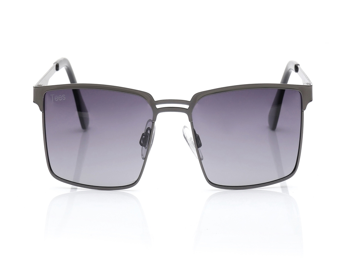 Grey Rectangle Sunglasses for Men and Women available online  display picture 2