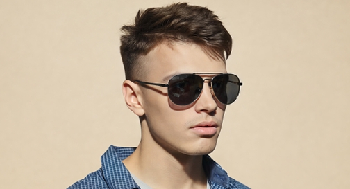 Image 8 of Black Aviator Sunglasses for Men and Women from Tees By Fastrack Available at Fastrack Eyewear