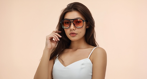 Image 12 of Brown Aviator Sunglasses for Men and Women from Tees By Fastrack Available at Fastrack Eyewear