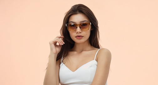 Image 13 of Brown Aviator Sunglasses for Men and Women from Tees By Fastrack Available at Fastrack Eyewear