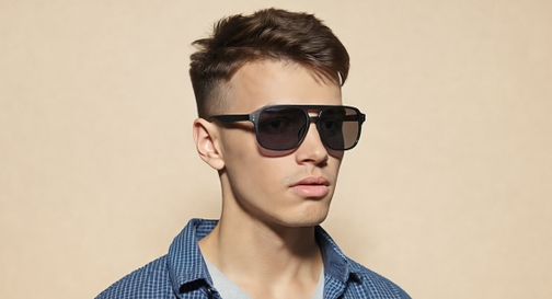 Image 8 of Grey Aviator Sunglasses for Men and Women from Tees By Fastrack Available at Fastrack Eyewear