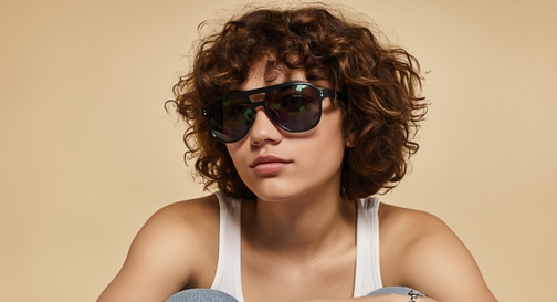 Image 9 of Grey Aviator Sunglasses for Men and Women from Tees By Fastrack Available at Fastrack Eyewear