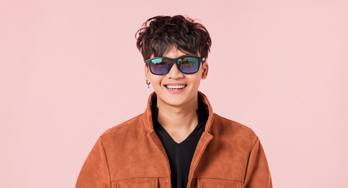 Image 9 of Green Wraparound Sunglasses for Men and Women from Tees By Fastrack Available at Fastrack Eyewear