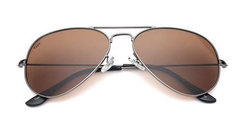 Image 8 of Brown Aviator Sunglasses for Men and Women from Tees By Fastrack Available at Fastrack Eyewear