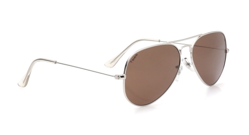 Image 3 of Brown Aviator Sunglasses for Men from Tees By Fastrack Available at Fastrack Eyewear
