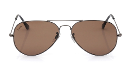 Image 2 of Brown Aviator Sunglasses for Men from Tees By Fastrack Available at Fastrack Eyewear