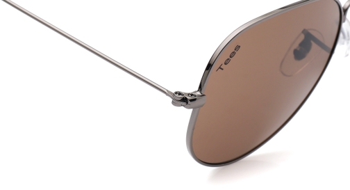 Image 6 of Brown Aviator Sunglasses for Men from Tees By Fastrack Available at Fastrack Eyewear