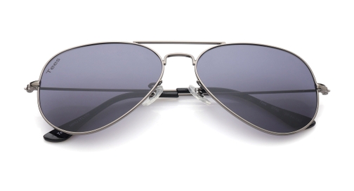 Image 7 of Grey Aviator Sunglasses for Men from Tees By Fastrack Available at Fastrack Eyewear