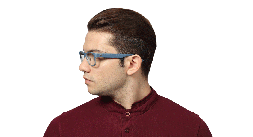 Image 7 of Blue Wayfarer Eyeglasses for Men and Women from Fastrack Available at Fastrack Eyewear