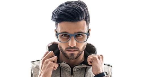 Image 4 of Blue Wayfarer Eyeglasses for Men and Women from Fastrack Available at Fastrack Eyewear