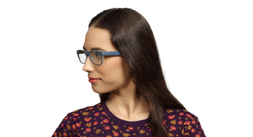 Image 1 of Blue Wayfarer Eyeglasses for Men and Women from Fastrack Available at Fastrack Eyewear