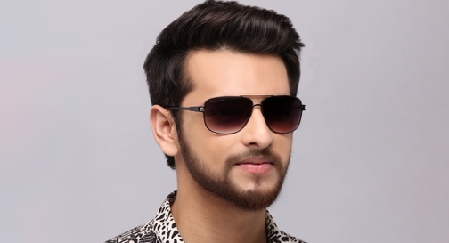 Image 4 of Black Square Sunglasses for Men from Fastrack Available at Fastrack Eyewear