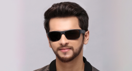 Image 4 of Black Wayfarer Sunglasses for Men from Fastrack Available at Fastrack Eyewear