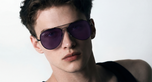 Image 1 of Grey Aviator Sunglasses for Men and Women from Tees By Fastrack Available at Fastrack Eyewear